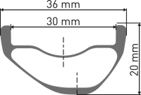 DT XRC 310 Felge DB 29" 30 28L